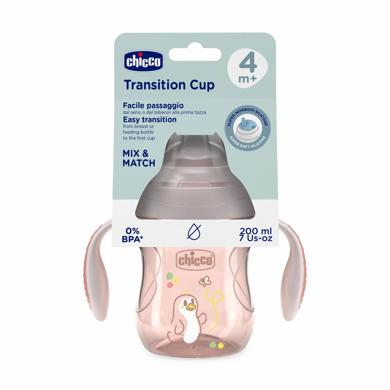 Chicco - Copo de Transição 4M+ Rosa