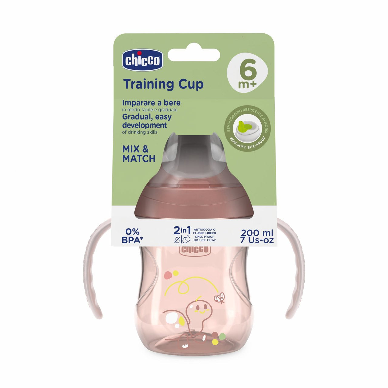 Chicco - Copo de Aprendizagem 6M+ Rosa