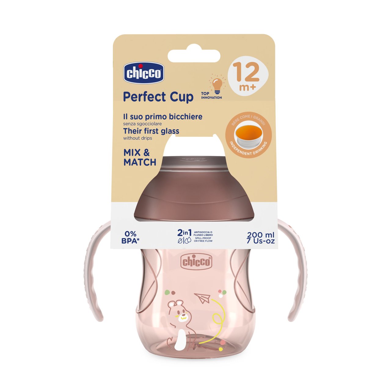 Chicco - Copo de Refeição 12M+ Rosa