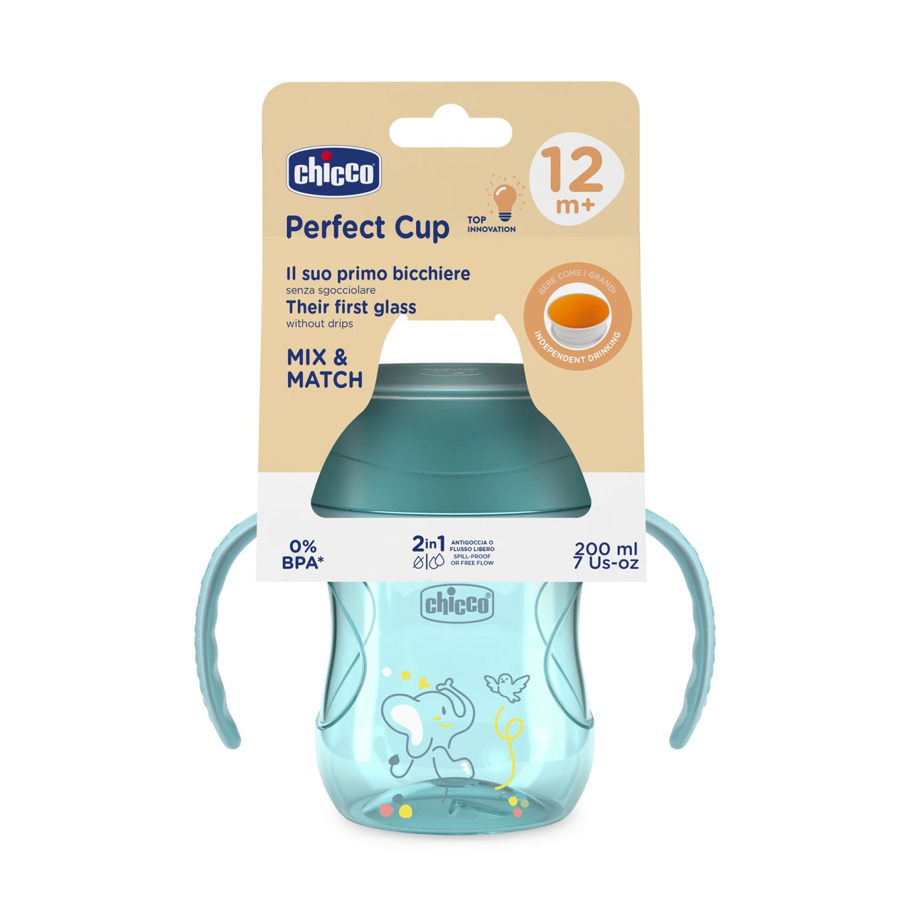 Chicco - Copo de Refeição 12M+ Azul