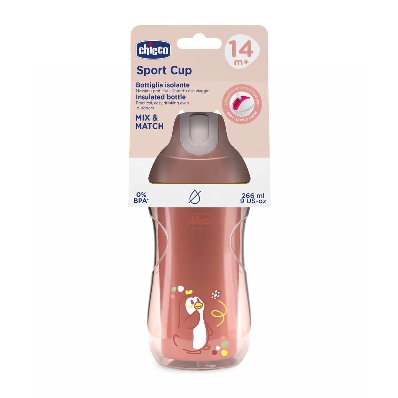 Chicco - Copo Térmico 14M+ Rosa