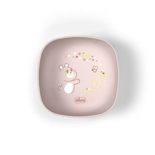 Chicco - Tigela com Tampa Chicco 6M+ Rosa