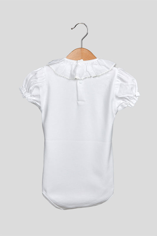 Body com Gola Folho – Manga Curta