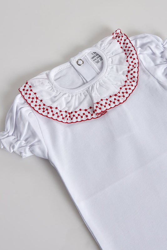 Body com Gola e Manga Curta