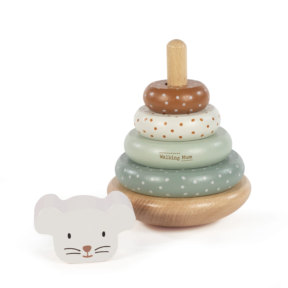 Walking Mum Torre Empilhável de madeira - Poppy