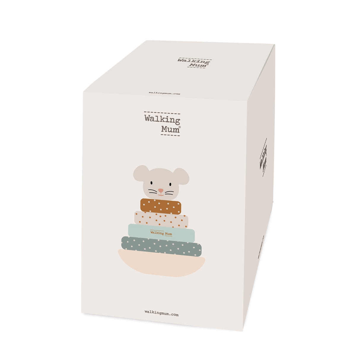 Walking Mum Torre Empilhável de madeira - Poppy