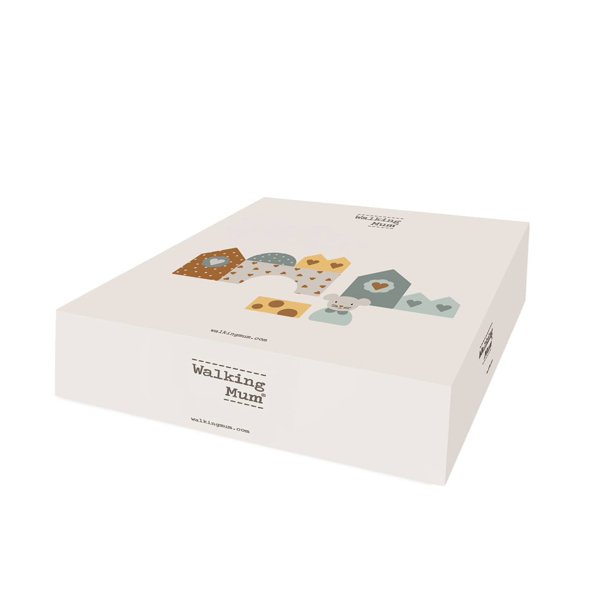 Walking Mum Cubos Empilháveis de Madeira - Poppy