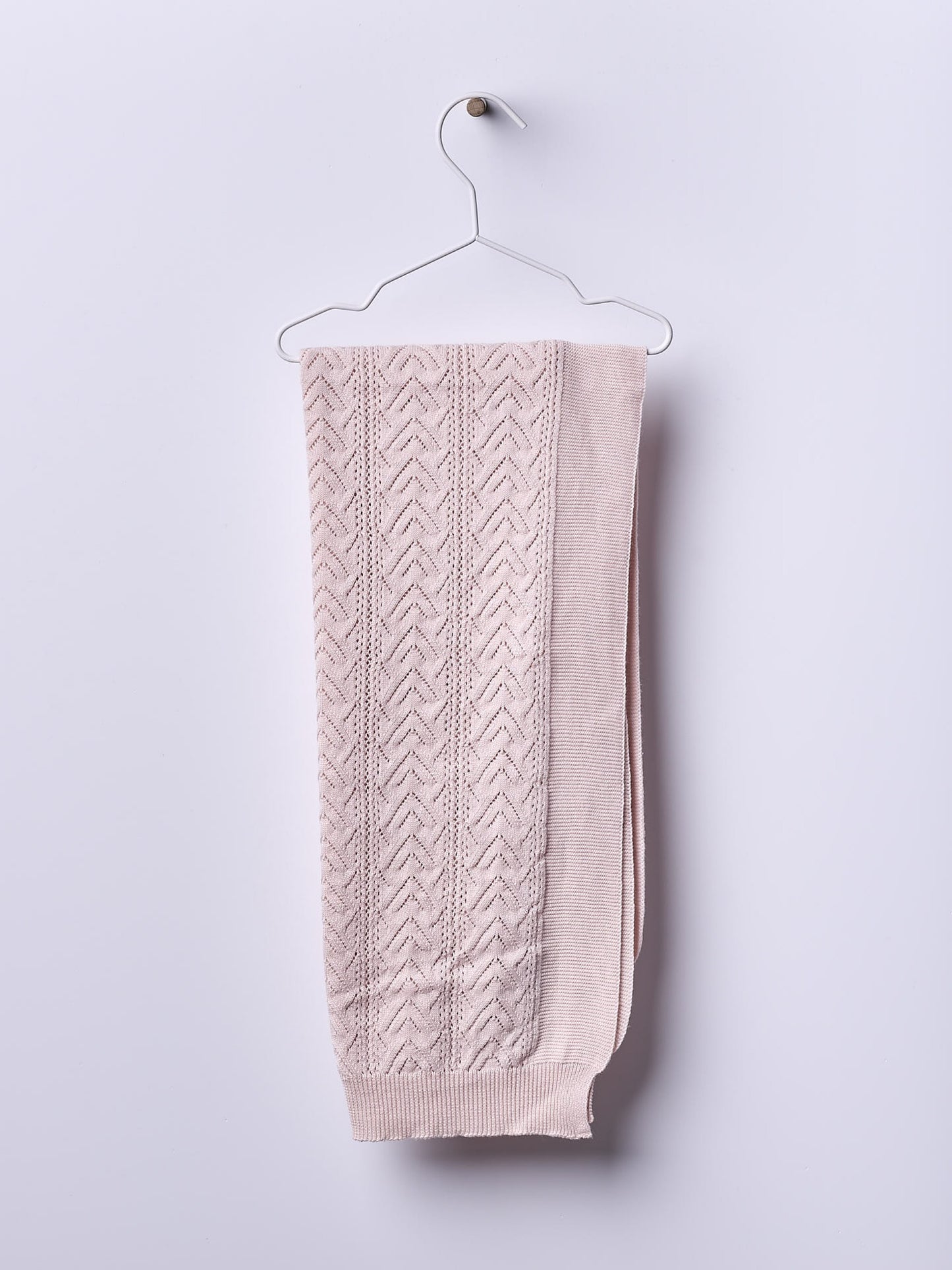 Manta tricotada em algodão orgânico - ROMANTIC