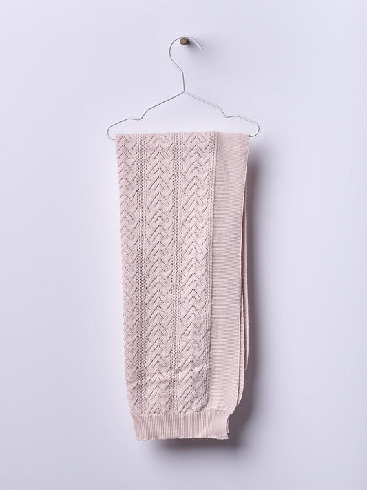 Manta tricotada em algodão orgânico - ROMANTIC