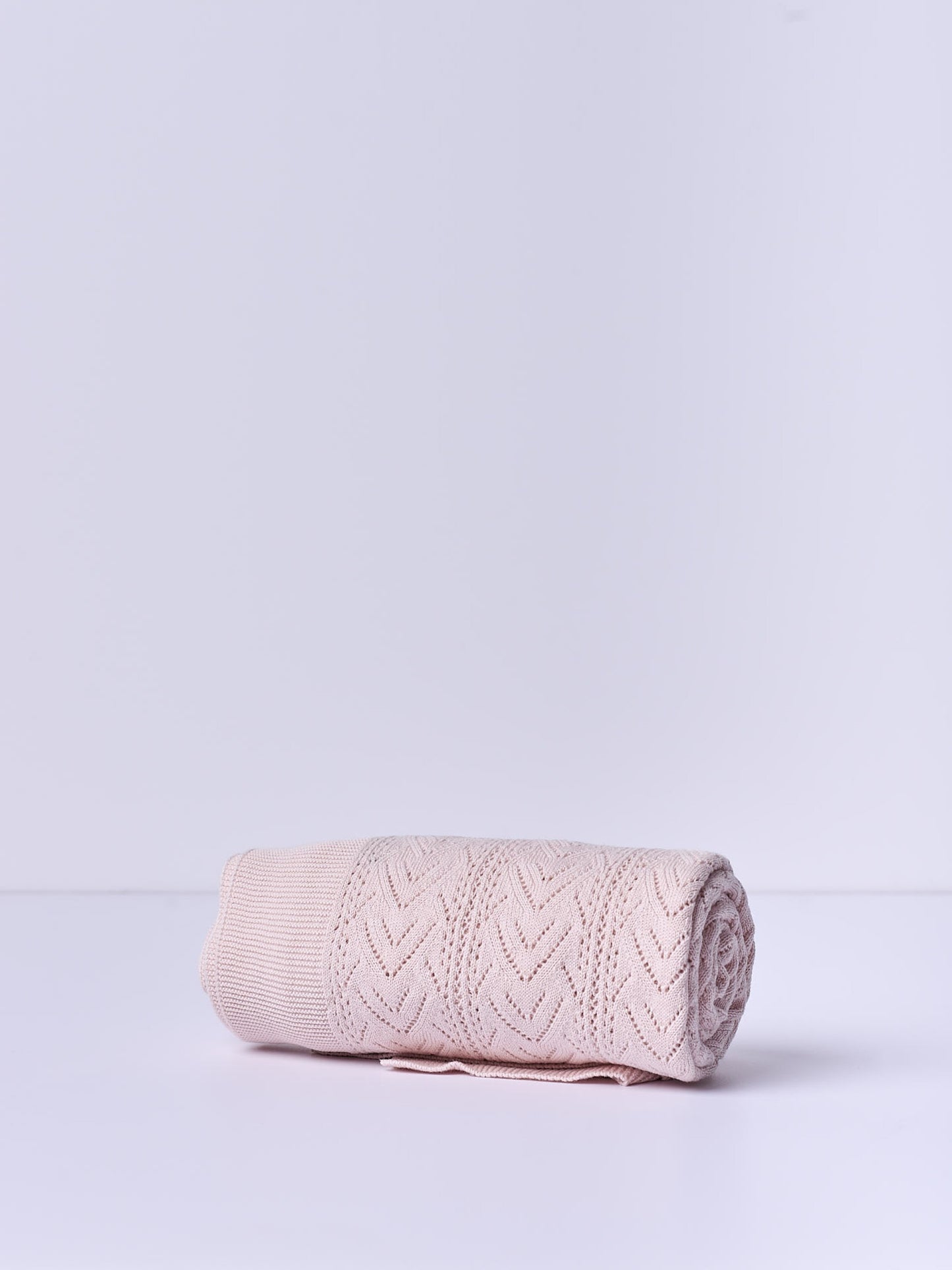 Manta tricotada em algodão orgânico - ROMANTIC