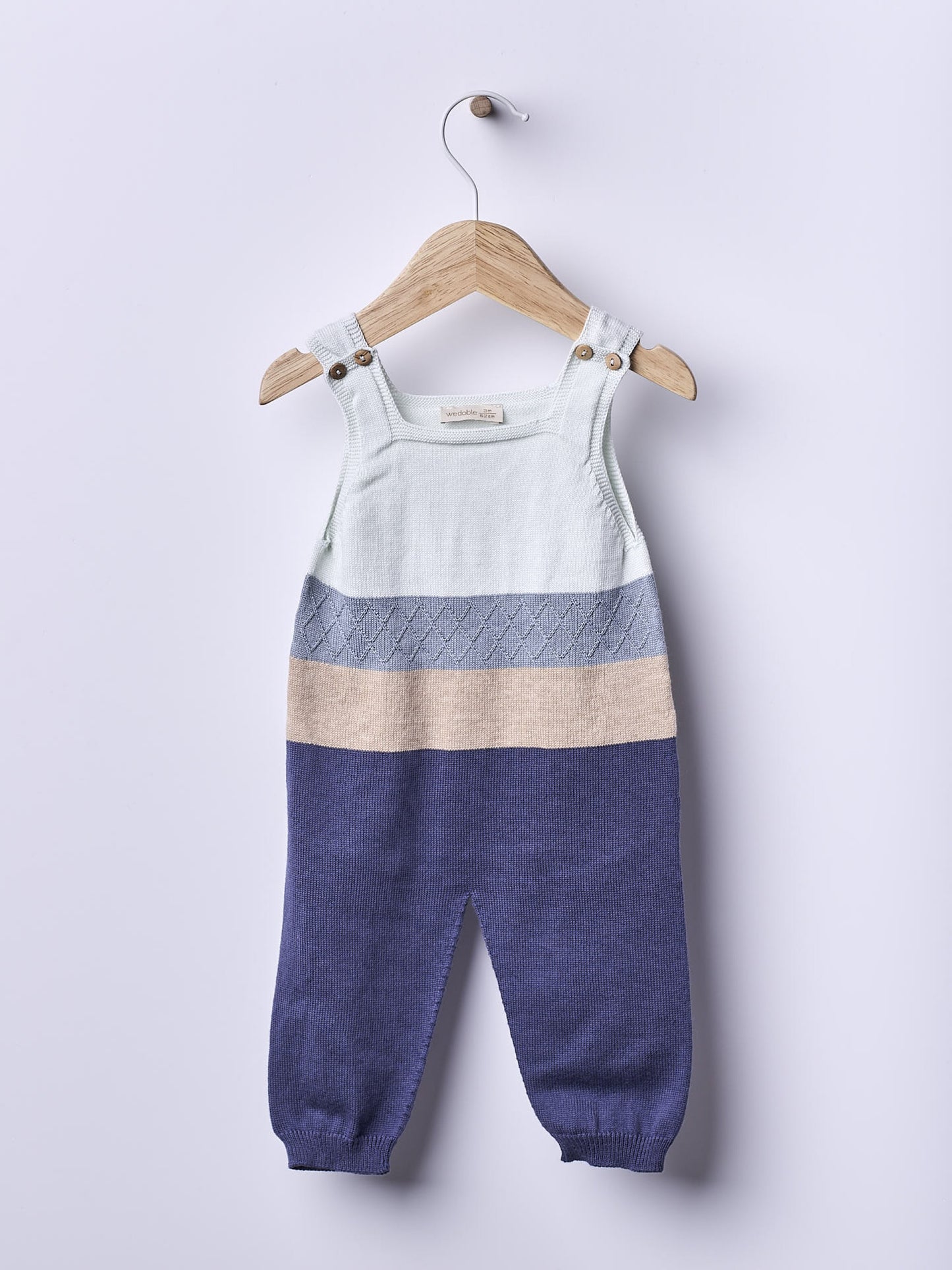 Jardineiras tricotadas em algodão - SEA BREEZE