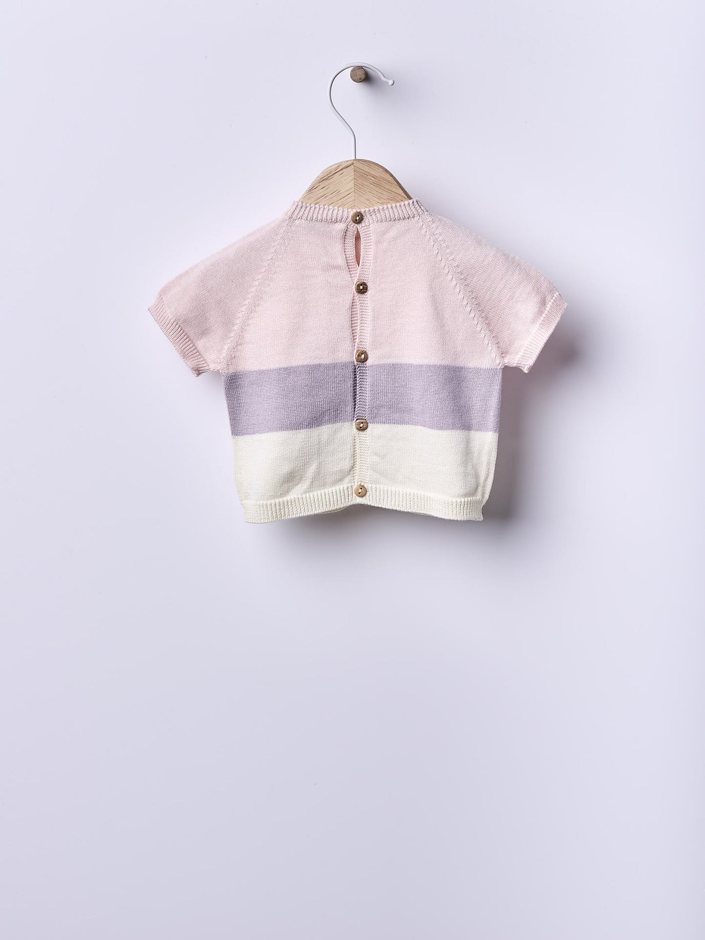 Camisola de manga curta tricotada em algodão orgânico - BREEZE