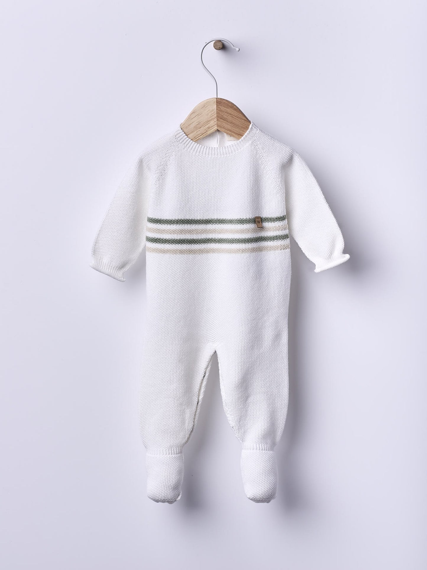 Babygrow SUMMER IN THE VILLAGE – Branco/Verde Seco Manga Comprida