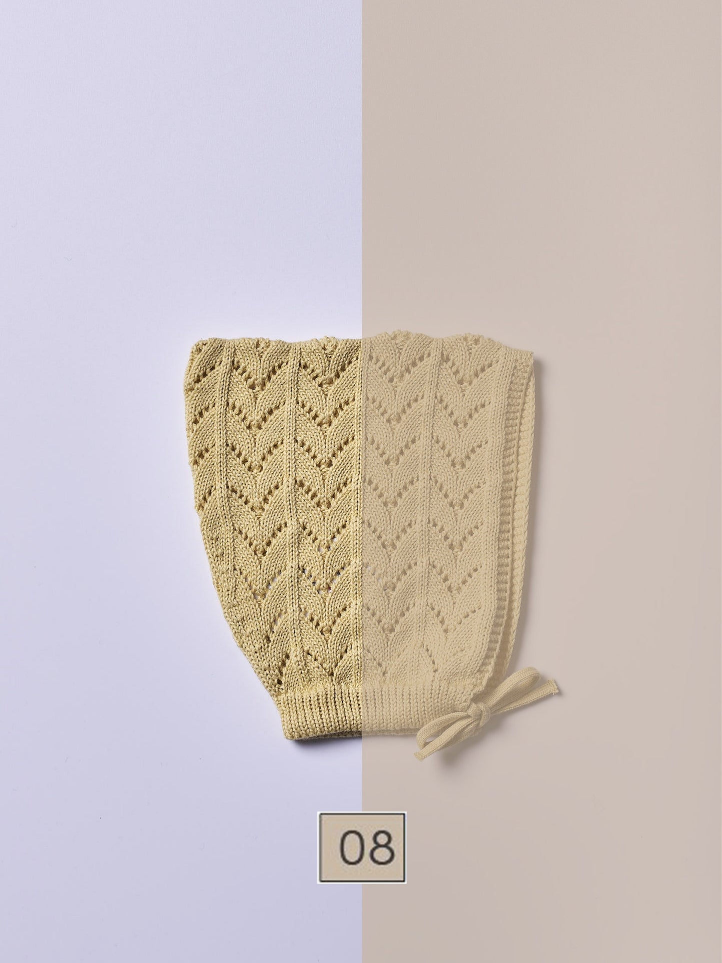 Touca tricotada em algodão orgânico Camel - SUMMER IN THE VILLAGE