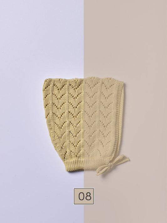 Touca tricotada em algodão orgânico Camel - SUMMER IN THE VILLAGE