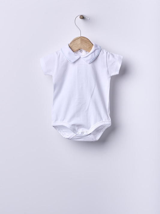 Body de manga curta com gola em bico - BOUNDLESS LOVE