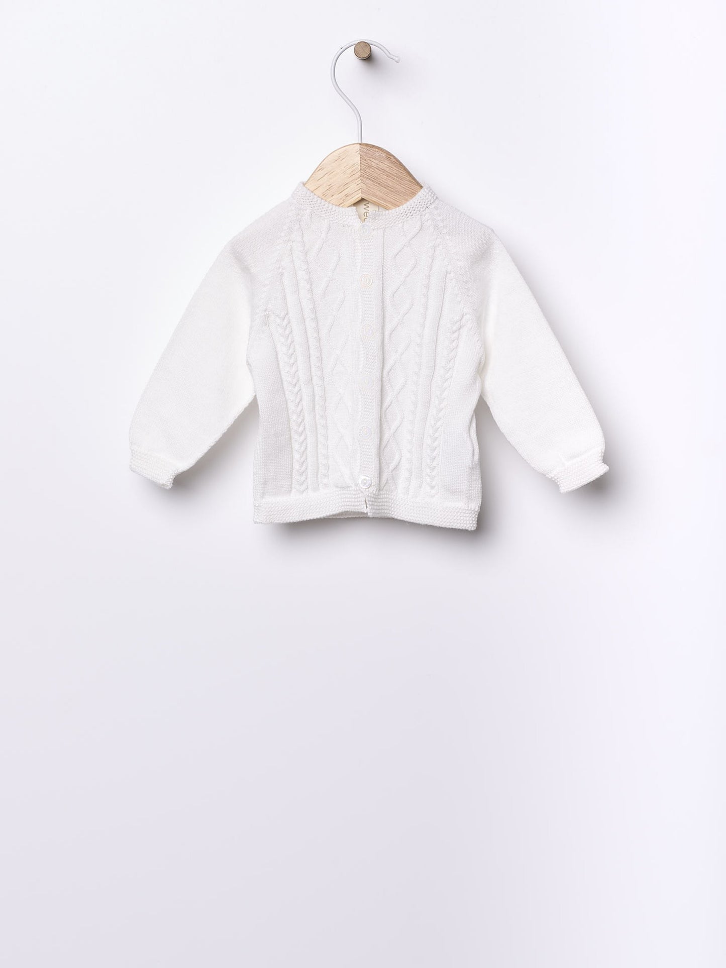 Wedoble - MY SWEET BABY 
Casaco Tricotado em Algodão Orgânico Pérola