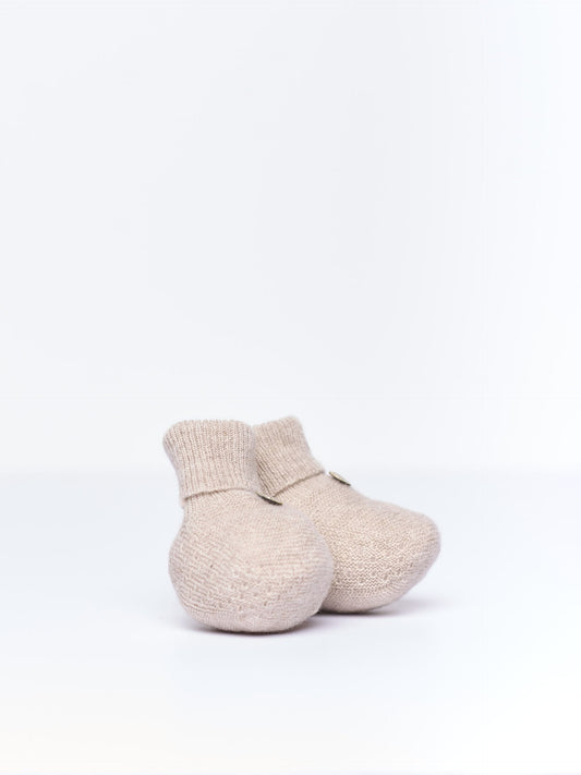 Wedoble - LITTLE LOVE Carapins Tricotados em Lã Merino e Caxemira Bege