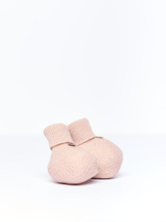 Wedoble - LITTLE LOVE Carapins Tricotados em Lã Merino e Caxemira Rosa Médio