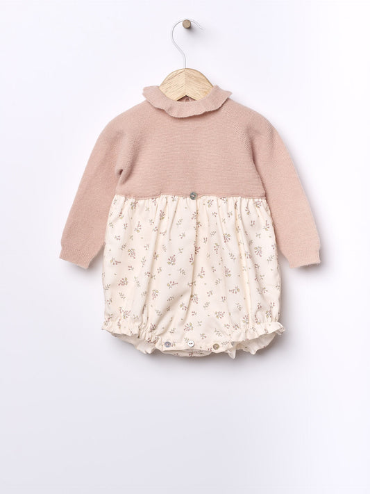 Wedoble - LITTLE LOVE Fofo de Manga Comprida com Tecido Florido