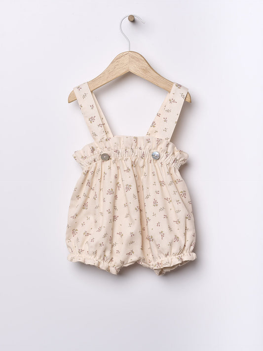 Wedoble - LITTLE LOVE 
Fofo de alças Florido em Tecido de Algodão Orgânico