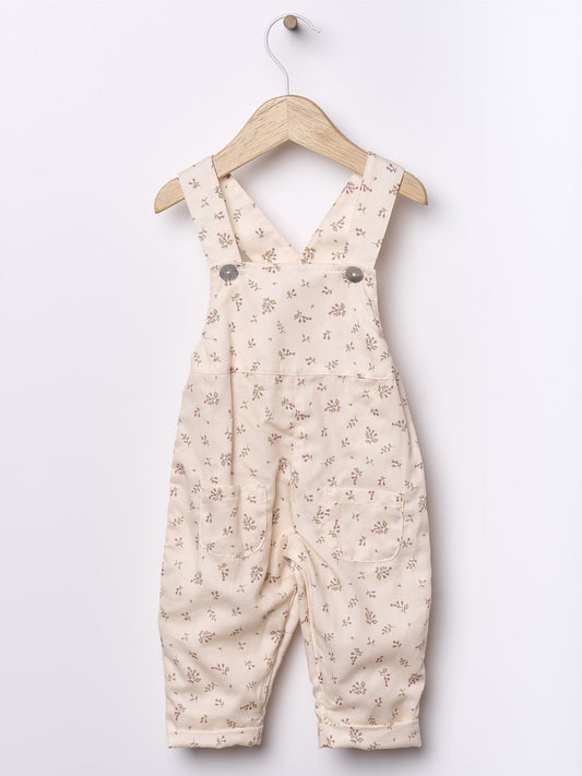 Wedoble - LITTLE LOVE 
Jardineiras Floridas em Tecido de Algodão Orgânico