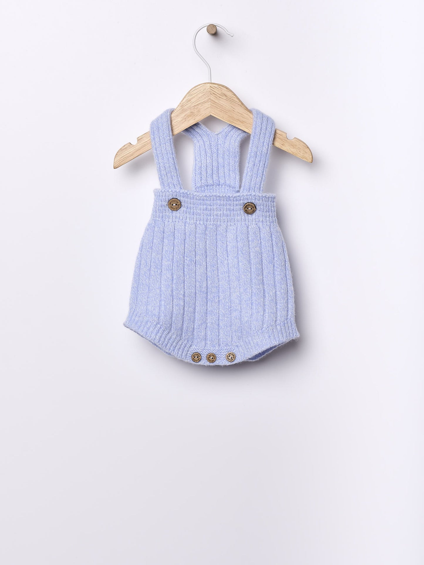 Wedoble - BUNNY AND FRIENDS Fofo com Alças Tricotado em Lã Merino Azul Mouliné