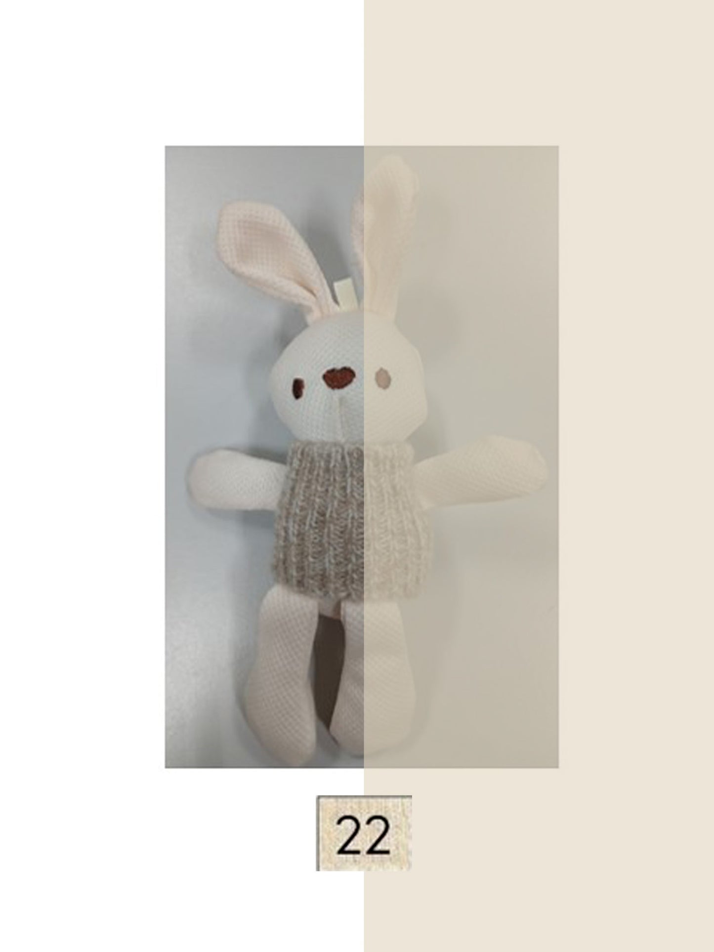Wedoble - BUNNY AND FRIENDS Coelhinho de Peluche Cru Mouliné