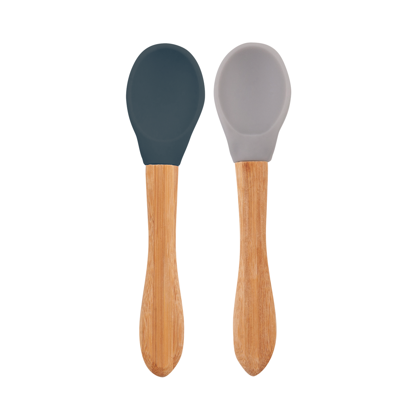 Pack de 2 Colheres de Silicone e Bamboo - Deep Blue/Powder Grey