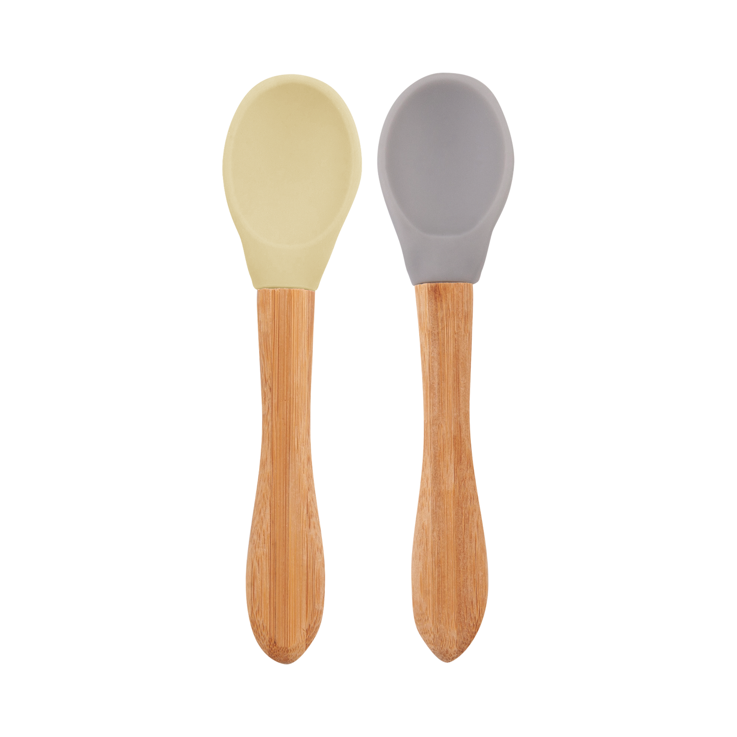 Pack de 2 Colheres de Silicone e Bamboo - Mellow Yellow/Powder Grey
