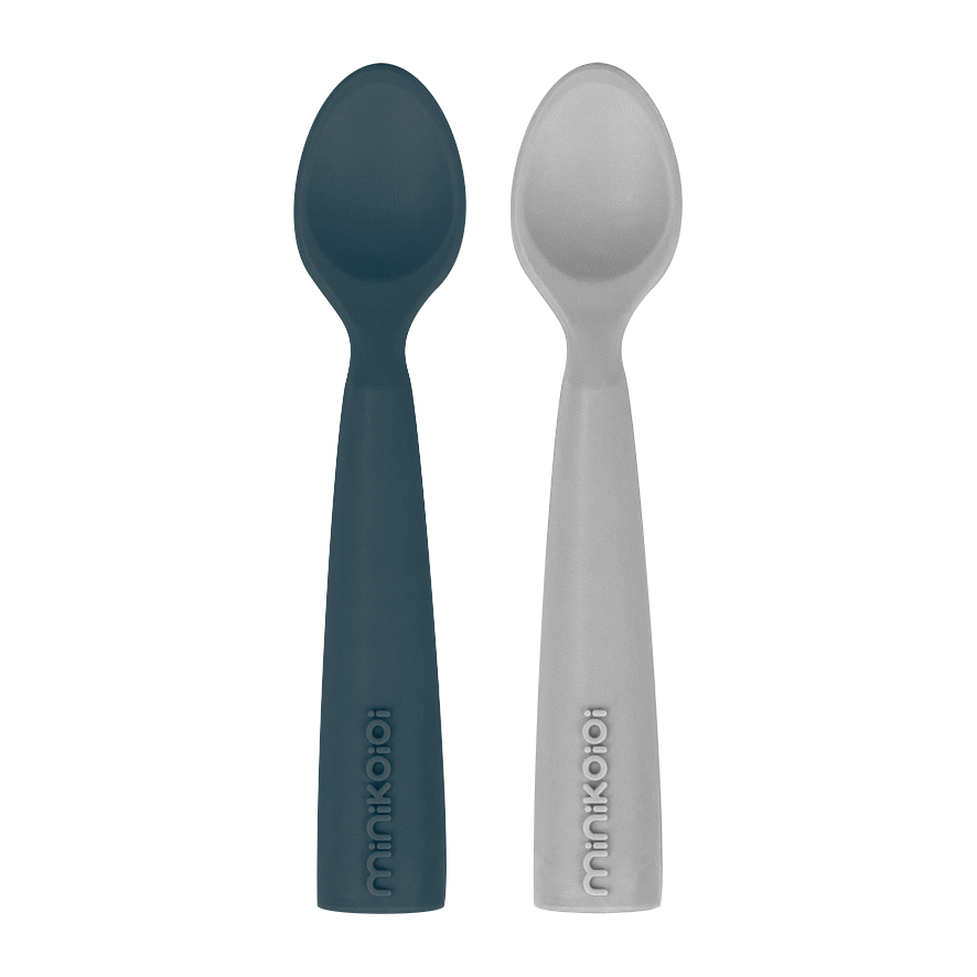 Pack de 2 Colheres de Silicone - Deep Blue/Powder Grey