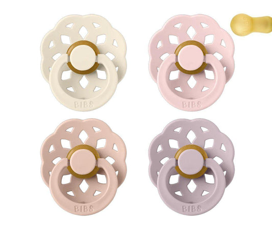 Pack 4 Chupetas BIBS Boheme - Ivory/Blush/Blossom/Dusky Lilac