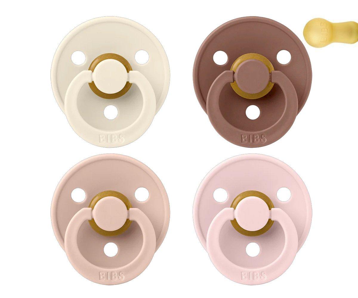 Pack 4 Chupetas BIBS Colour Ivory/Blush/Woodchuck/Blossom