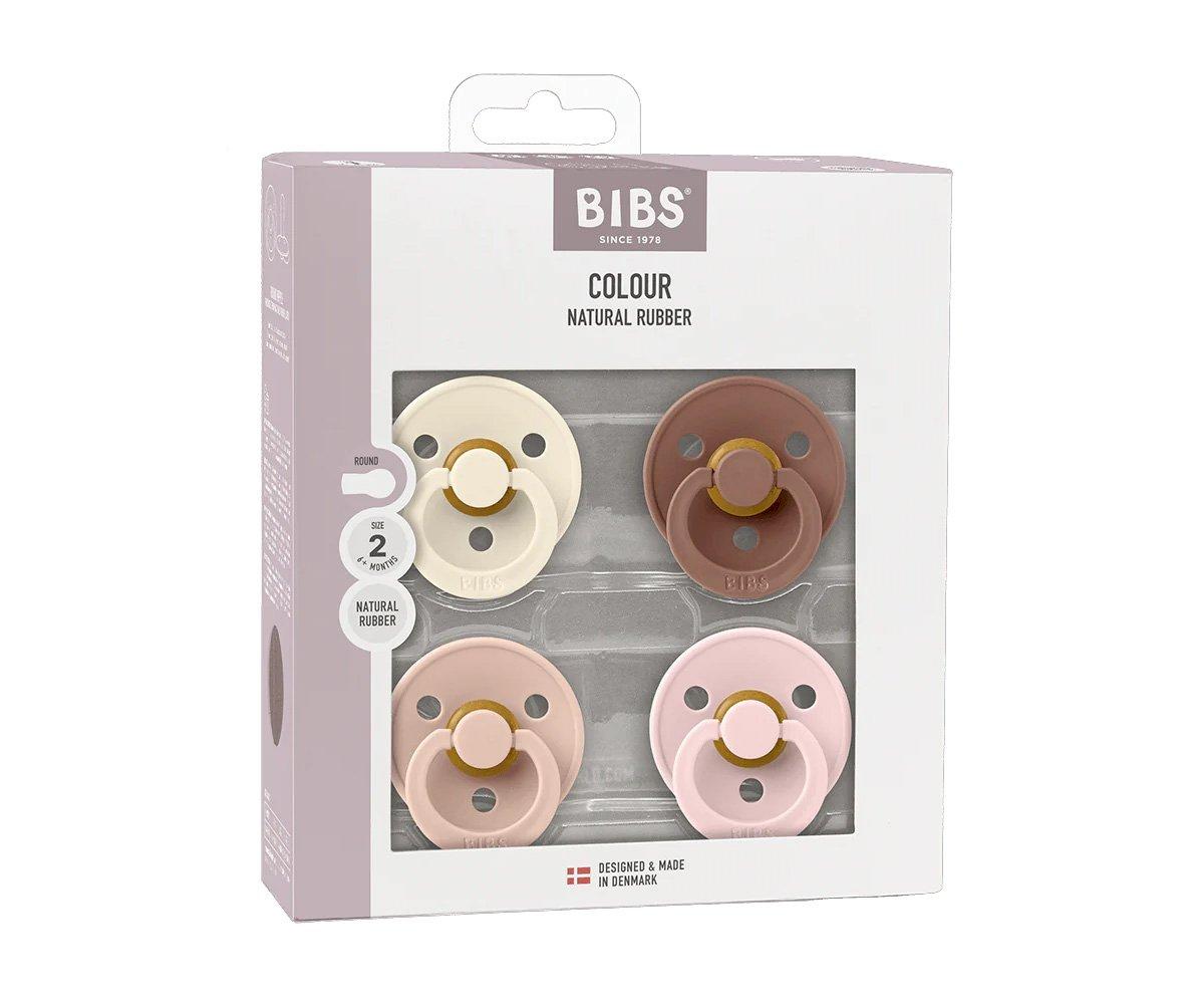 Pack 4 Chupetas BIBS Colour Ivory/Blush/Woodchuck/Blossom