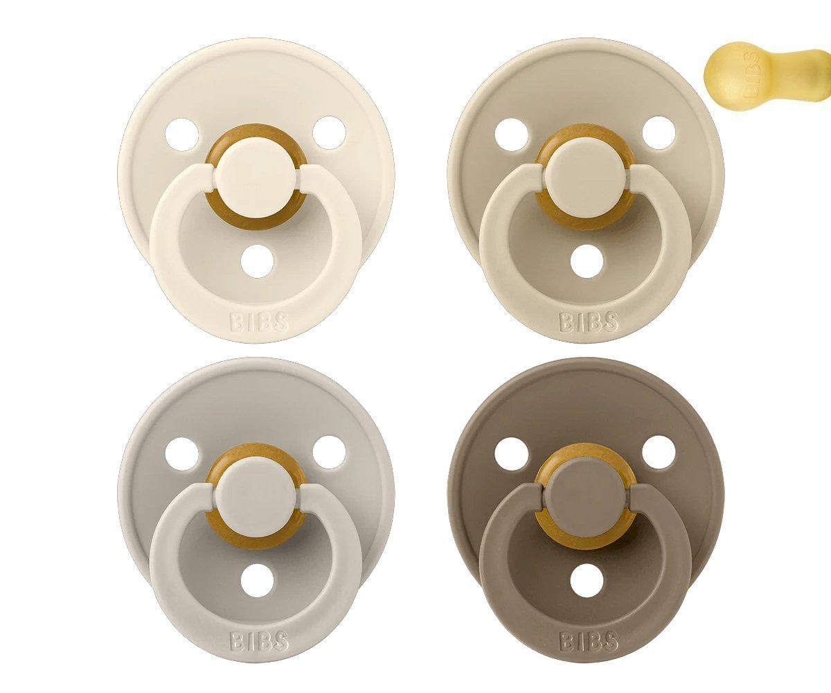 Pack 4 Chupetas BIBS Colour Ivory/Sand/Vanilla/Dark Oak