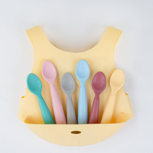 Pack de 2 Colheres de Silicone - Mellow Yellow/Powder Grey