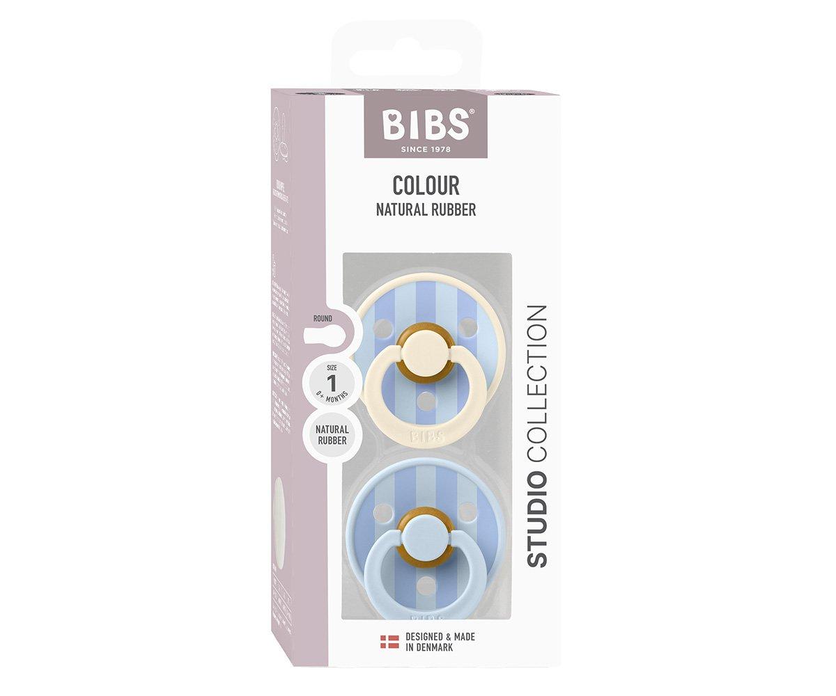 BIBS Studio Colour - Round Block Baby Blue Dusty Blue Mix