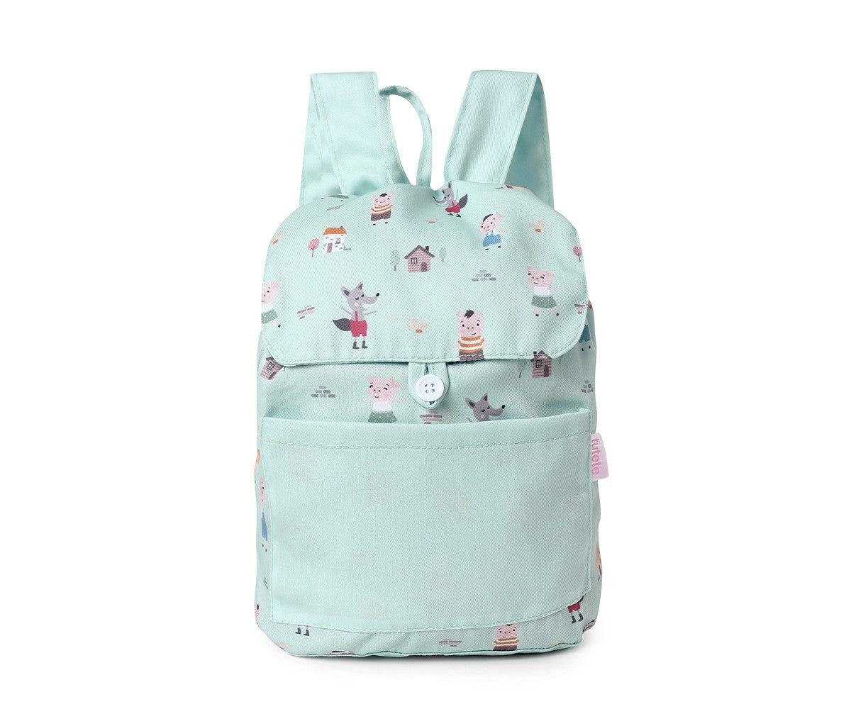 Mochila Pequena Tecido Personalizável Tutete - The Three Little Pigs