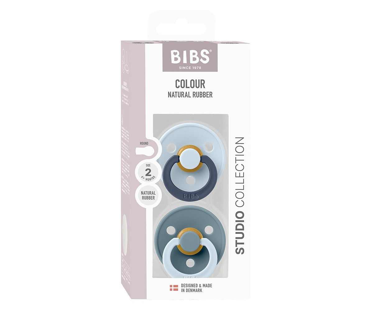 BIBS Studio Fusion Colour - Round Baby Blue/Petrol