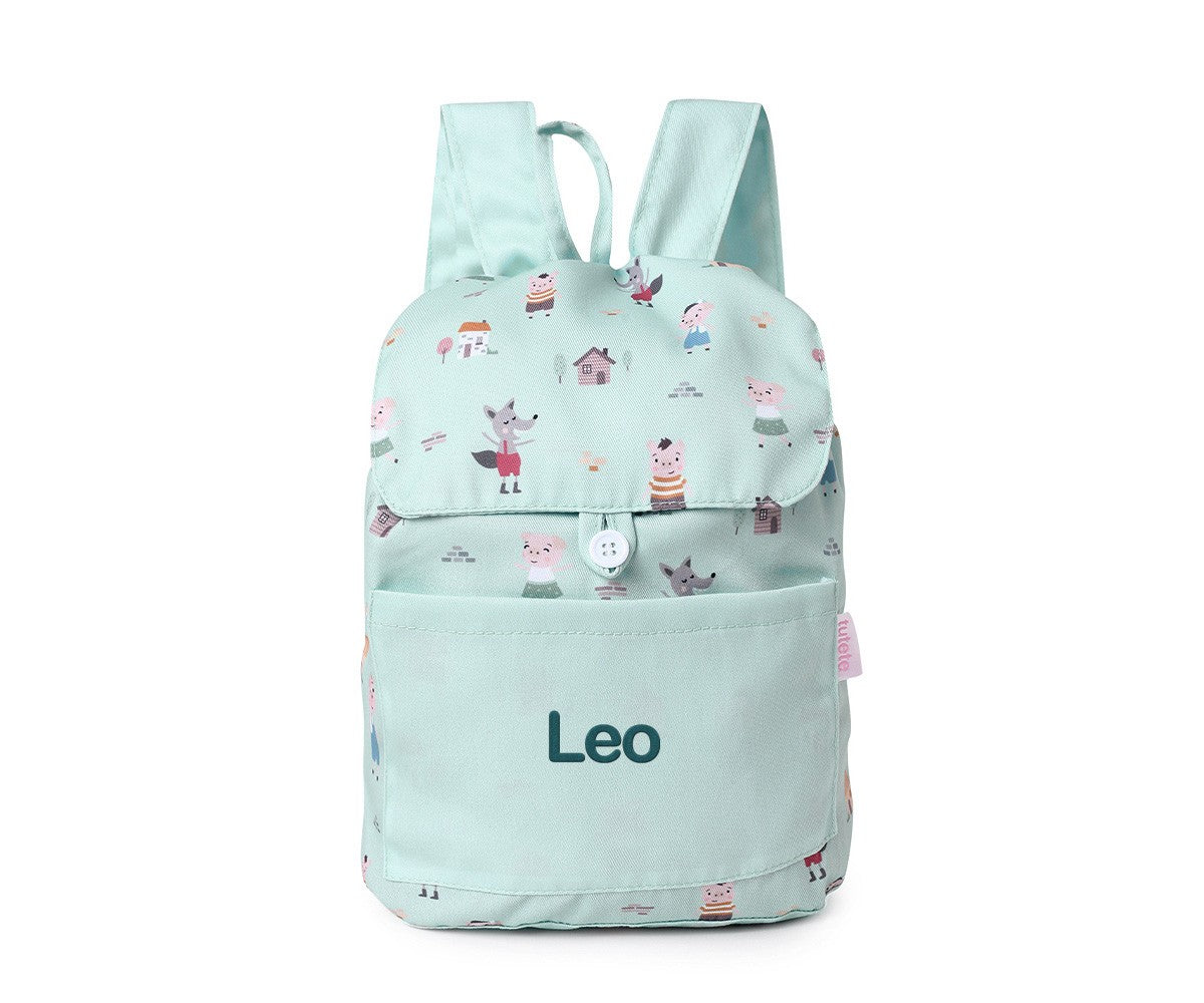 Mochila Pequena Tecido Personalizável Tutete - The Three Little Pigs