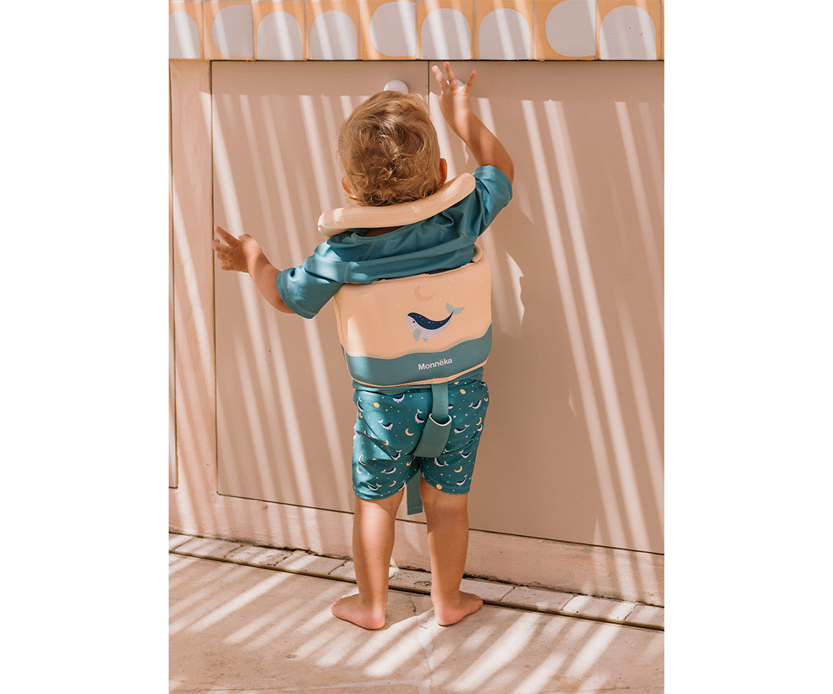 Colete Flutuador Aprendizagem 1-2 Anos Monnëka Whale Teal