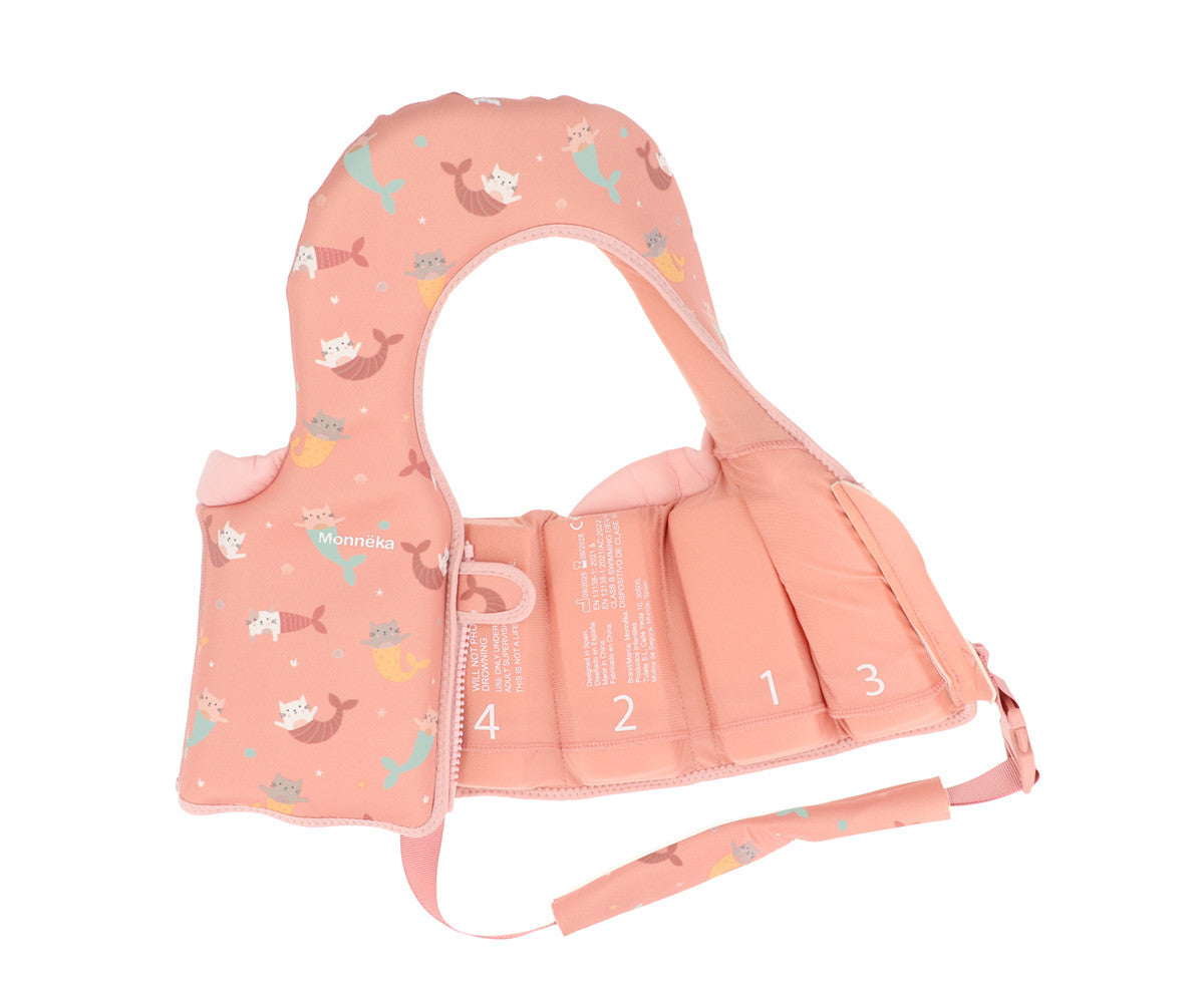 Colete Flutuador Aprendizagem 1-2 Anos Monnëka Mermaid Cats