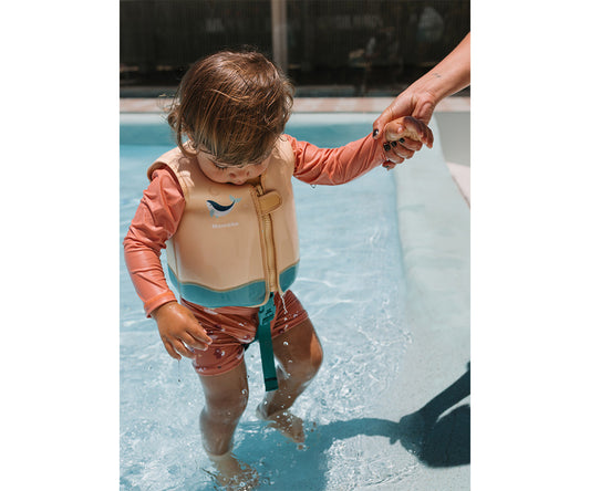 Colete Flutuador Aprendizagem Monnëka Whale Teal