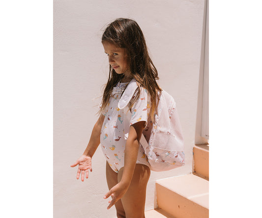 Mochila Infantil Anti-Areia Monnëka Mermaid Cats