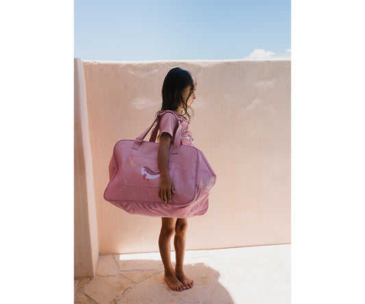 Bolsa de Praia Monnëka Anti-areia Whale Pink