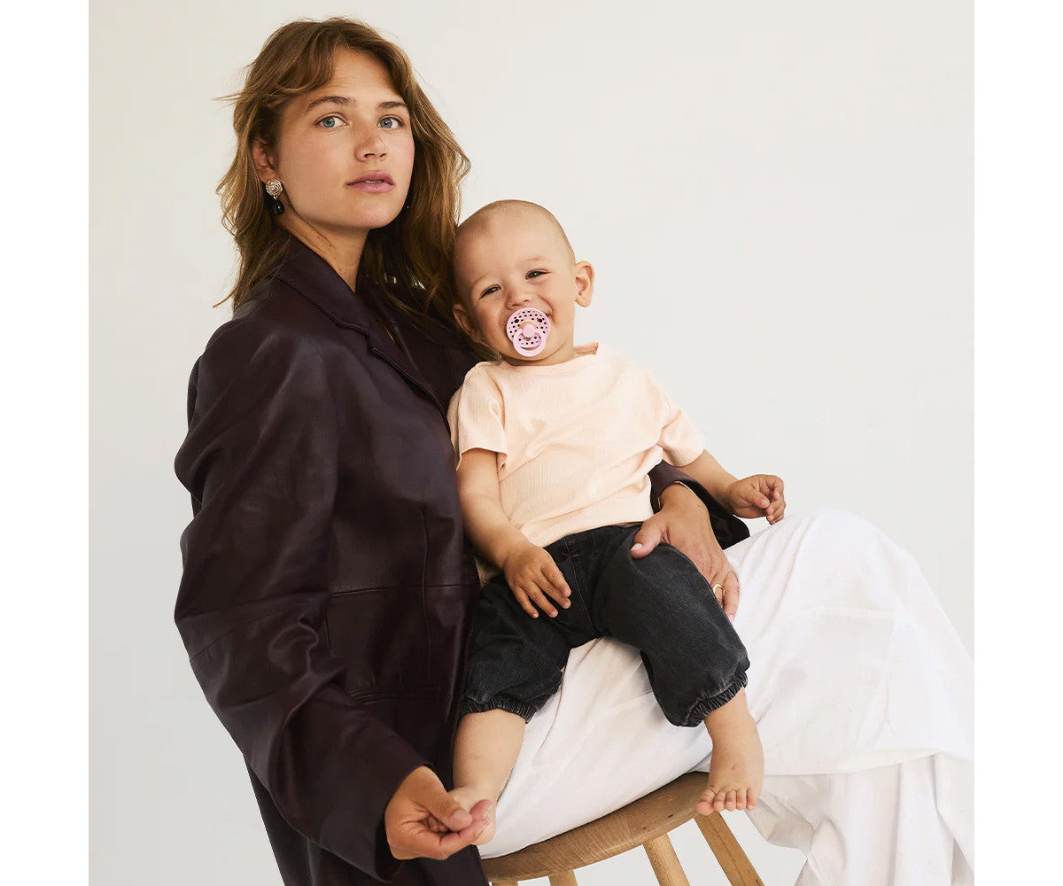 BIBS Studio Colour - Round Baby Pink/Mocha