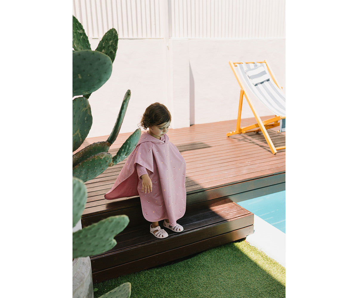 Poncho de Praia Monnëka Whale Pink