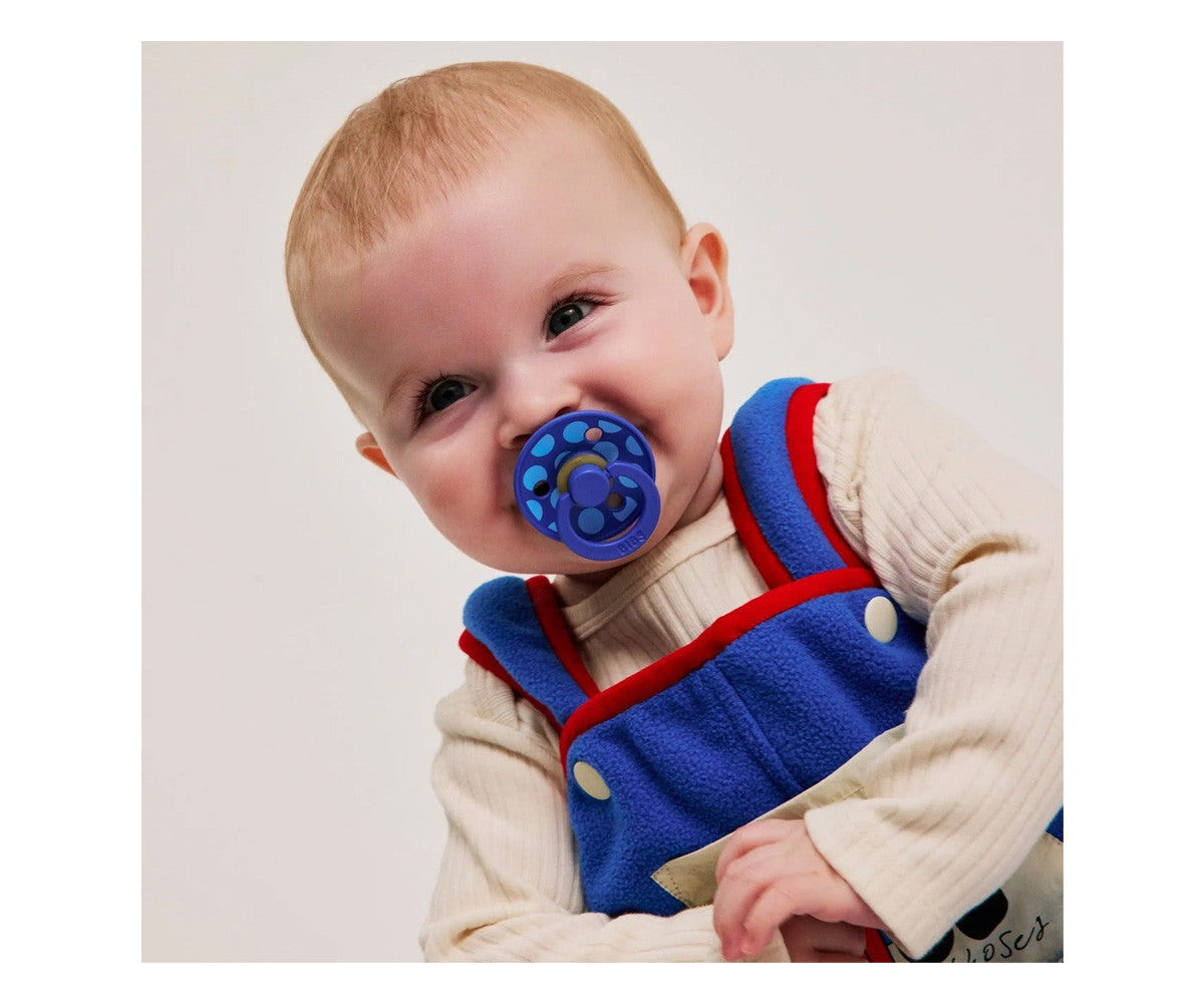 BIBS Studio Colour - Round Polka Breeze/Cornflower