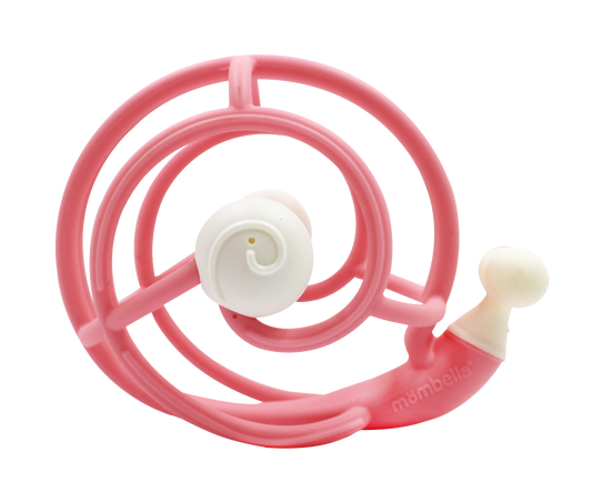 Mordedor e chocalho “Caracol” - Rosa