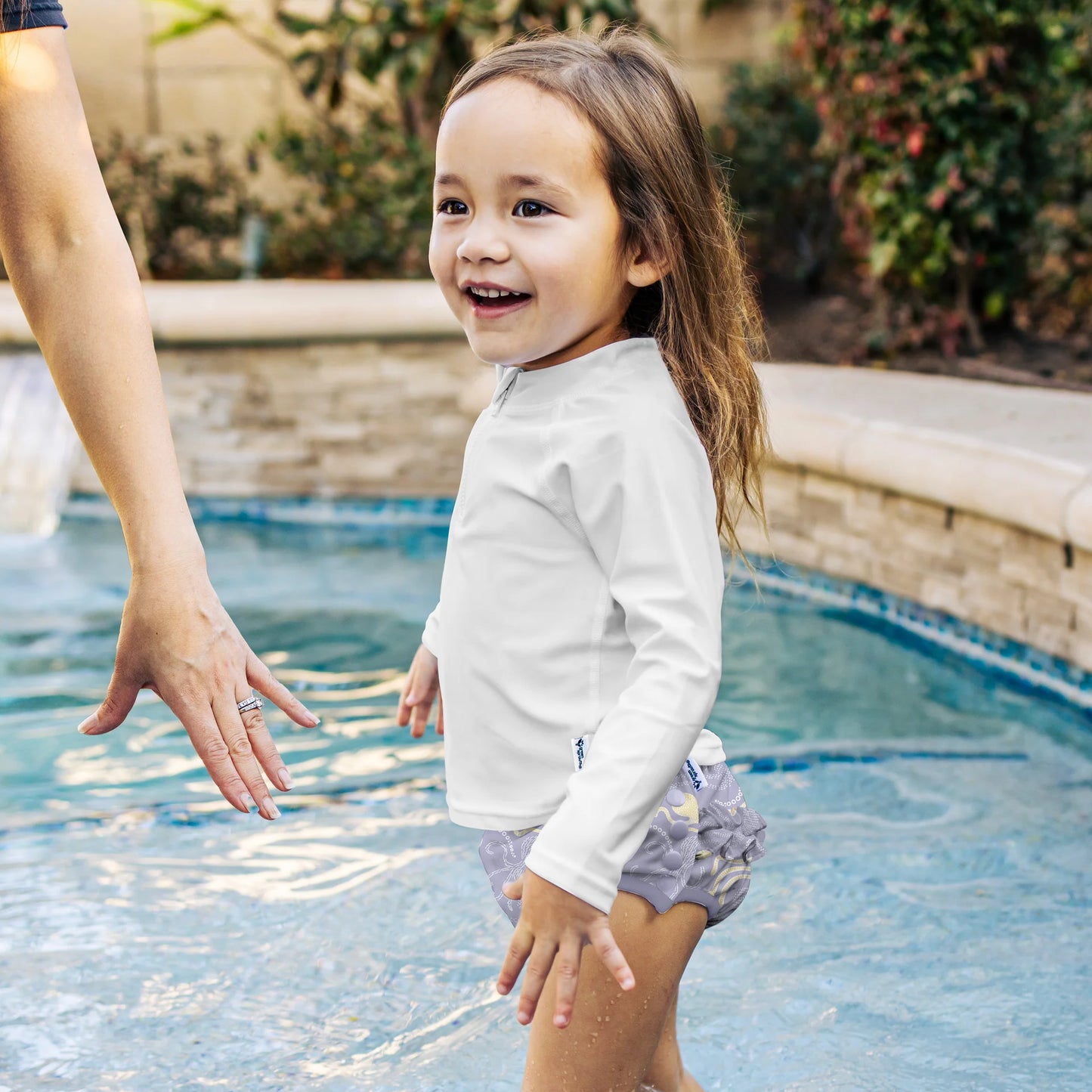 Fralda Reutilizável Para Piscina e Praia c/ Folho - Lavender Octopus